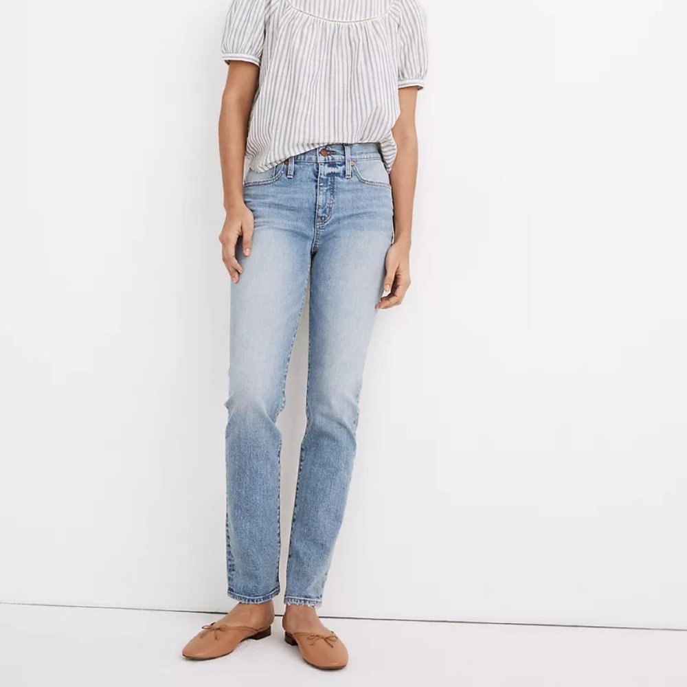 NWT - Madewell Tomboy Straight Jeans in Glover Wash (W26)